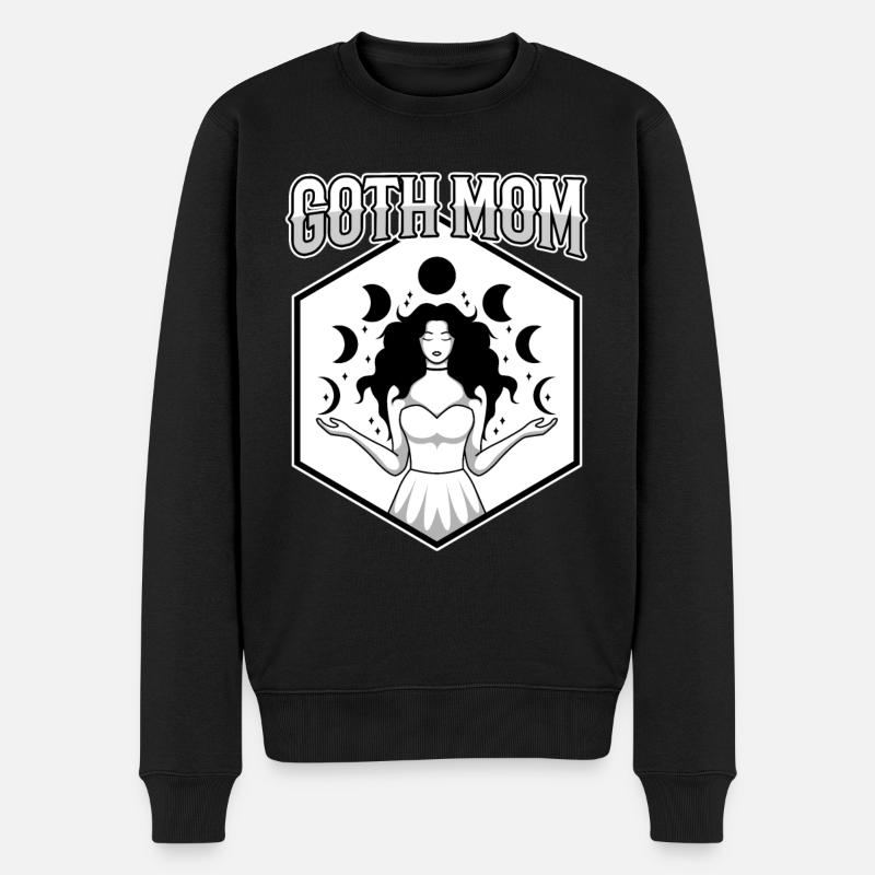 Goth Mom - Männer Premium Bio Pullover - Schwarz