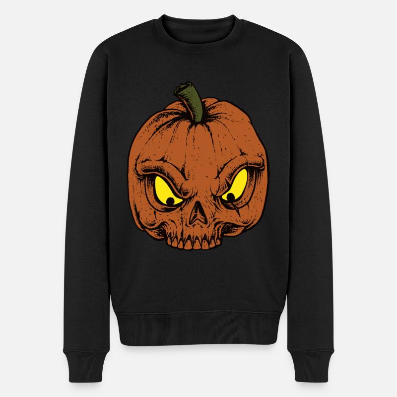 Halloween effrayant avec style Jack-O'-Lantern - Pull Premium bio Homme - noir