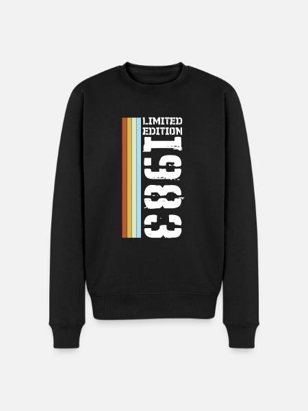 Limited Edition Retro 1983 - Männer Premium Bio Pullover - Schwarz