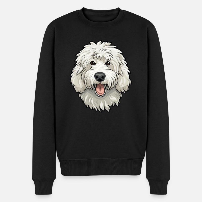 Maremmano Abruzzese Hunderasse - Männer Premium Bio Pullover - Schwarz