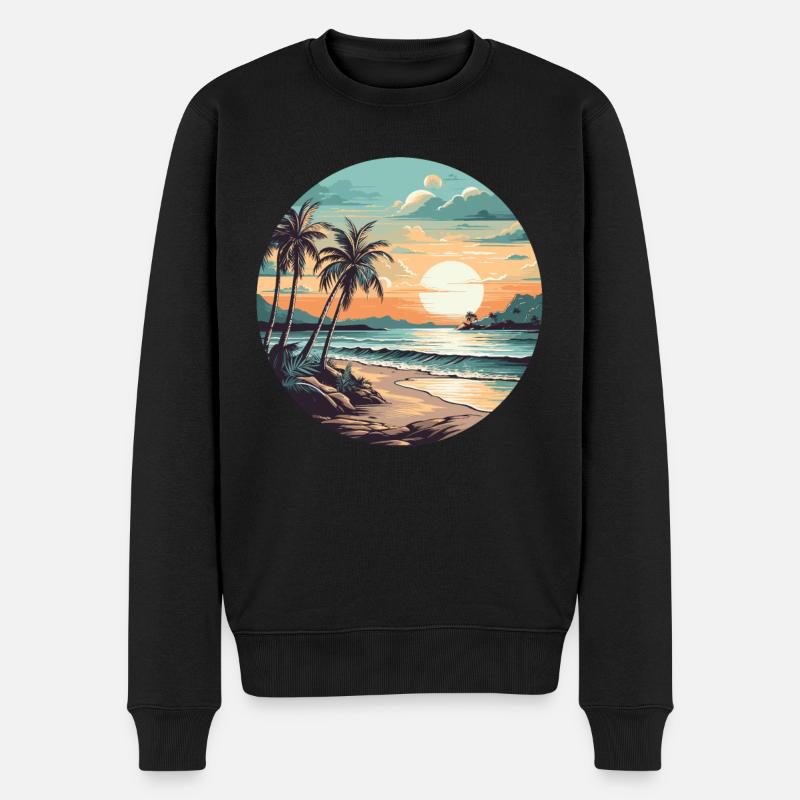 Island Beach Holiday Sun - Pull Premium bio Homme - noir