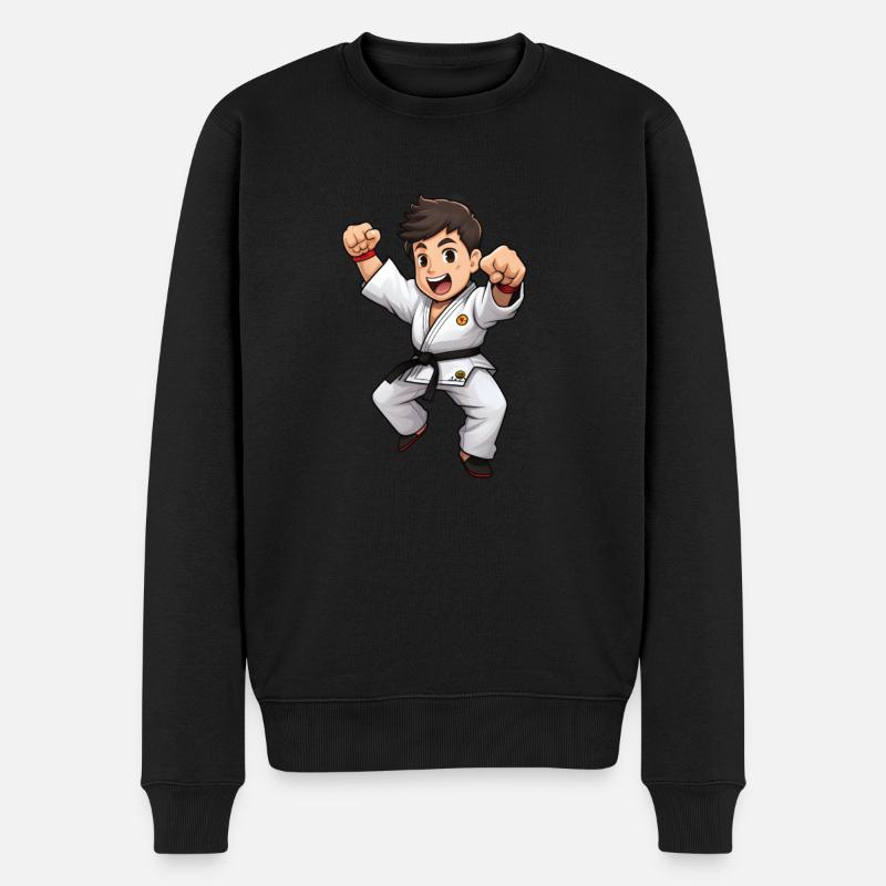 Karate - Männer Premium Bio Pullover - Schwarz