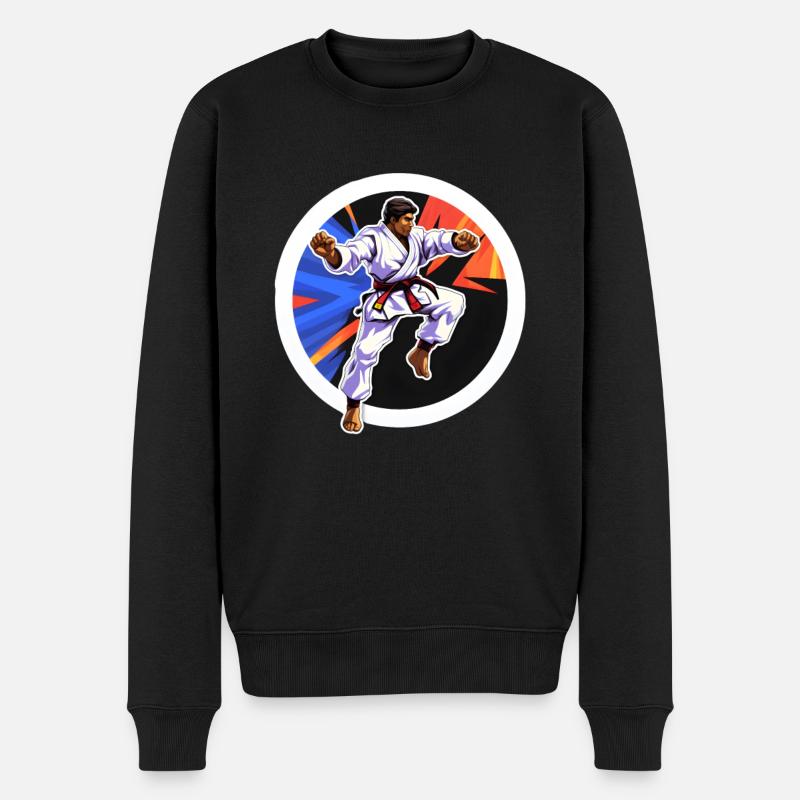 Karate Kampfkunst - Männer Premium Bio Pullover - Schwarz