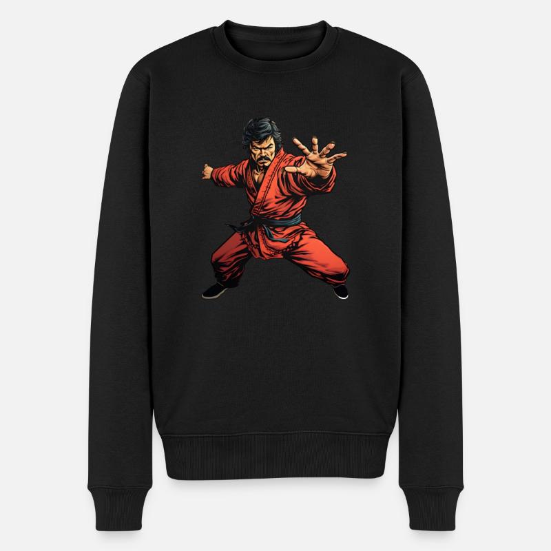 Combattant de Kung Fu - Pull Premium bio Homme - noir