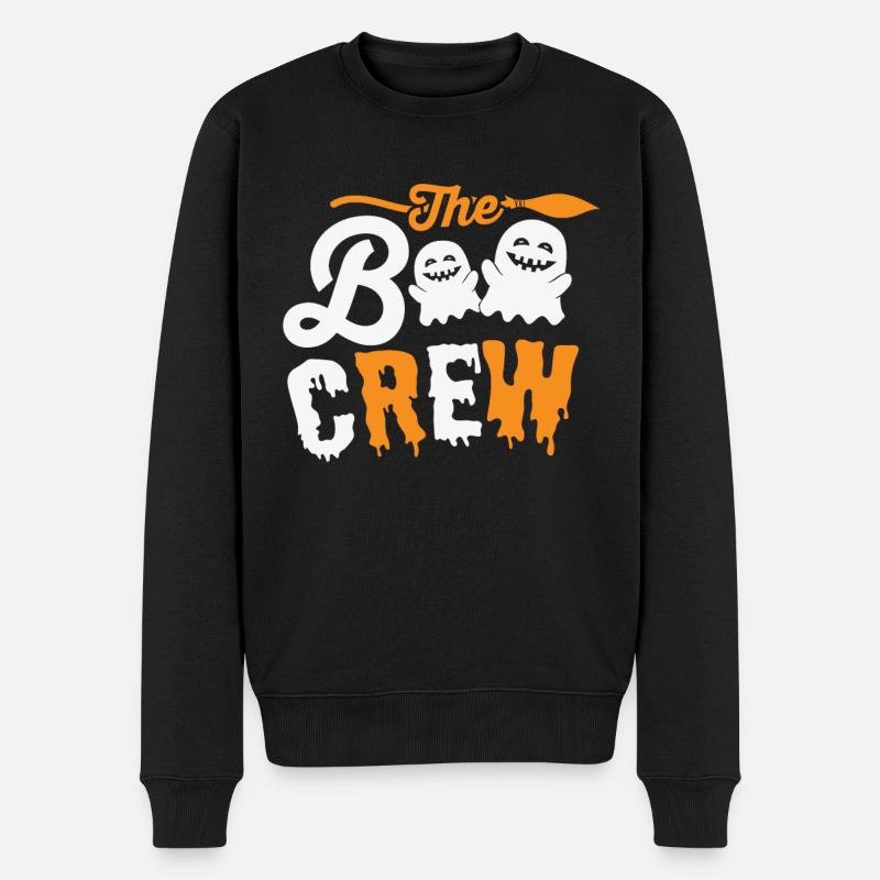 "The Boo Crew" - Süße Gespenster und Gruselspaß - Männer Premium Bio Pullover - Schwarz