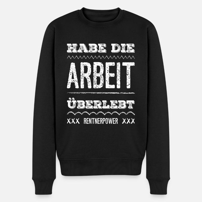 Rente Ruhestand Rentenbeginn Pensionär Rentner - Männer Premium Bio Pullover - Schwarz