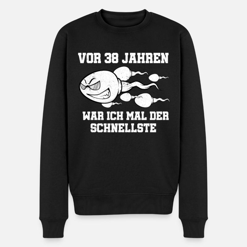 Vor 38 Jahren war ich mal der Schnellste - Männer Premium Bio Pullover - Schwarz