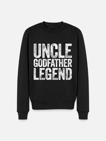 Onkel Pate Legende für Herren - Männer Premium Bio Pullover - Schwarz