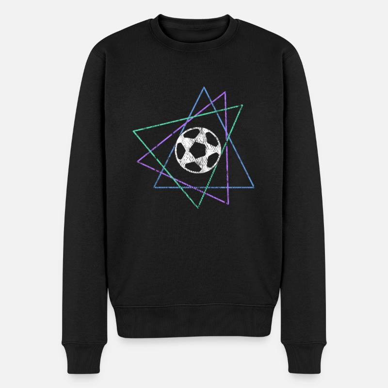 Fußball - Männer Premium Bio Pullover - Schwarz