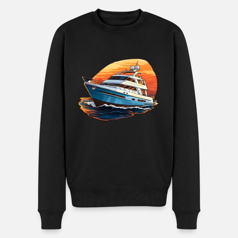Yacht boat - Pull Premium bio Homme - noir