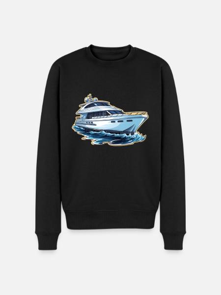 Yacht Motorboat - Men's Premium Organic Jumper - black
