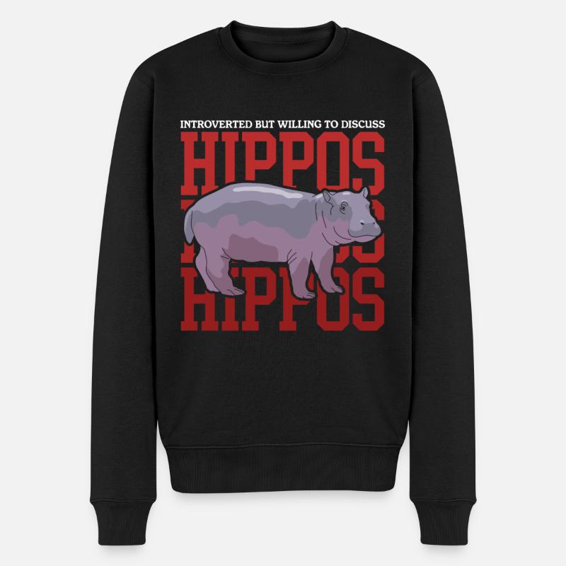 Hippos Bébé Hippopotame Hippo Cadeau - Pull Premium bio Homme - noir