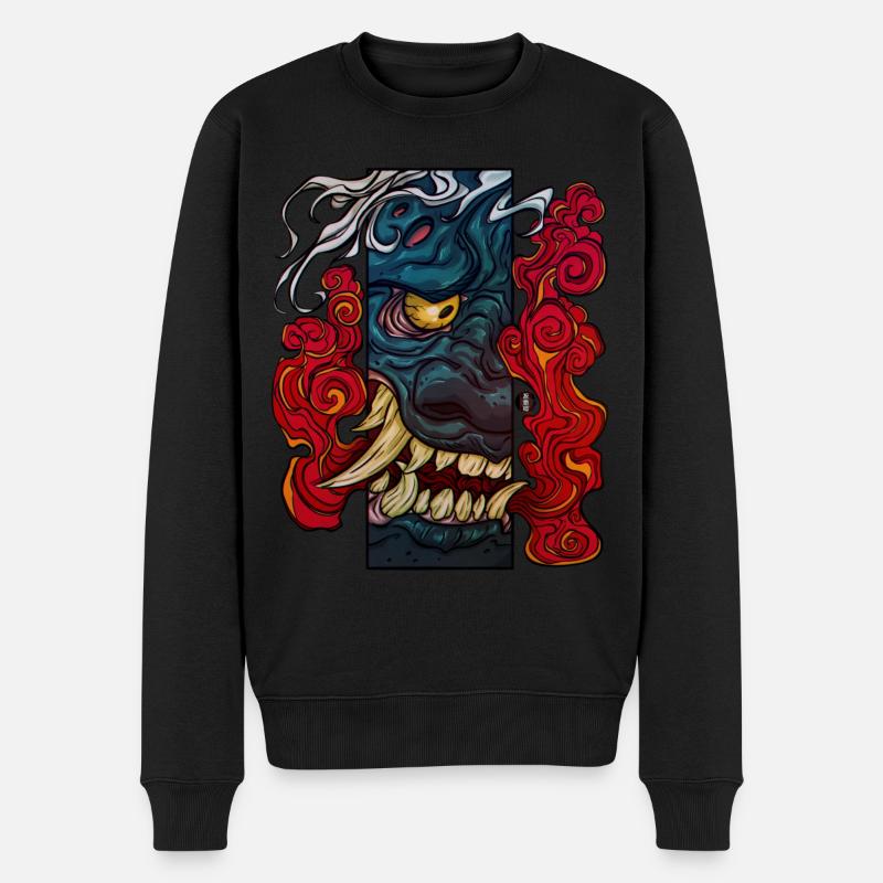 Fumée Yokai - Pull Premium bio Homme - noir