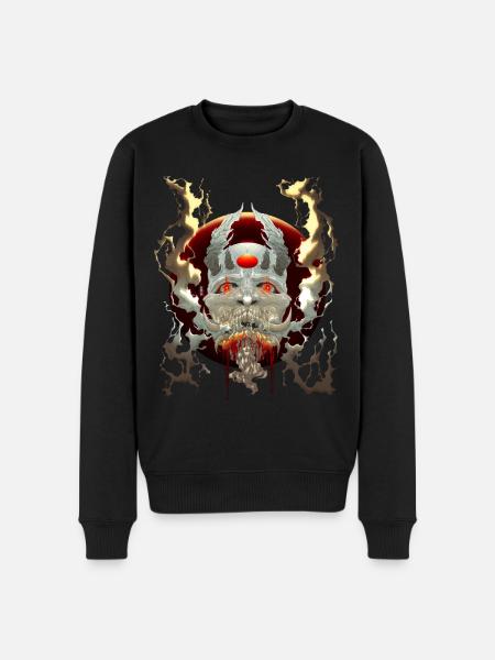 Oni Dämon Maske - Männer Premium Bio Pullover - Schwarz