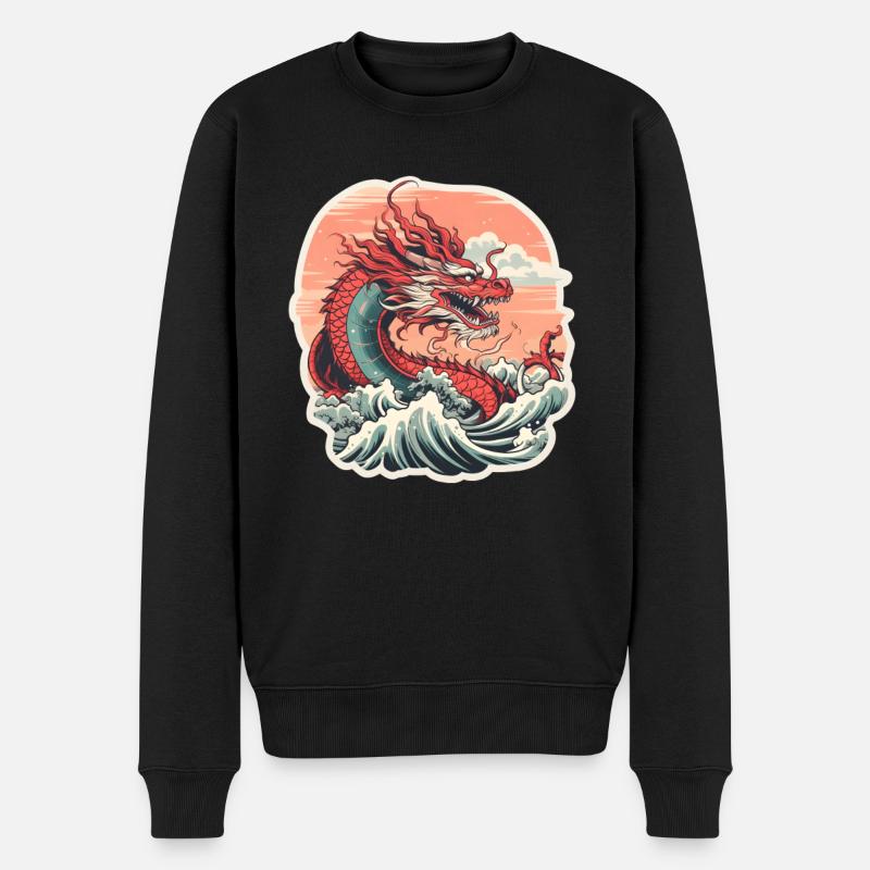 Dragon japonais - Pull Premium bio Homme - noir