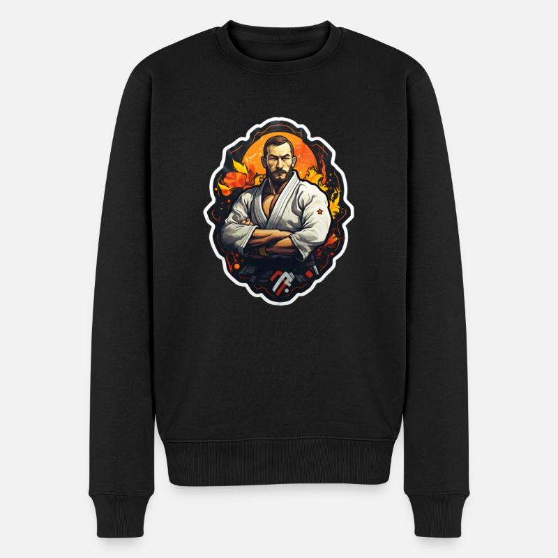 Combattant Jiu Jitsu - Pull Premium bio Homme - noir