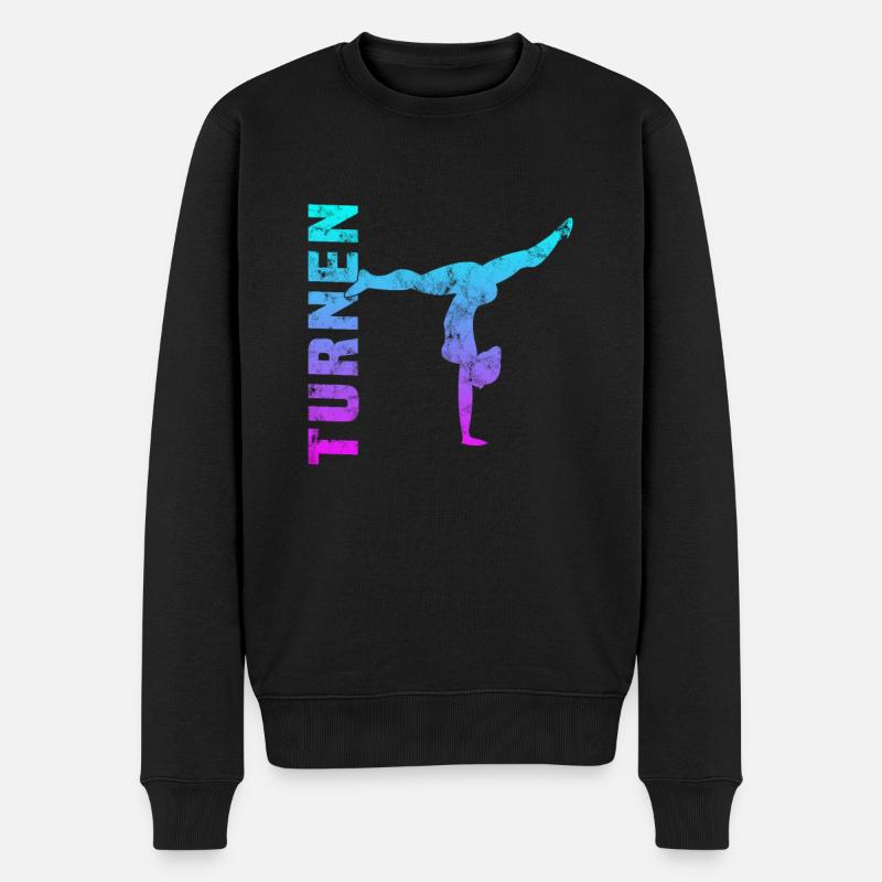 Turnen - Männer Premium Bio Pullover - Schwarz