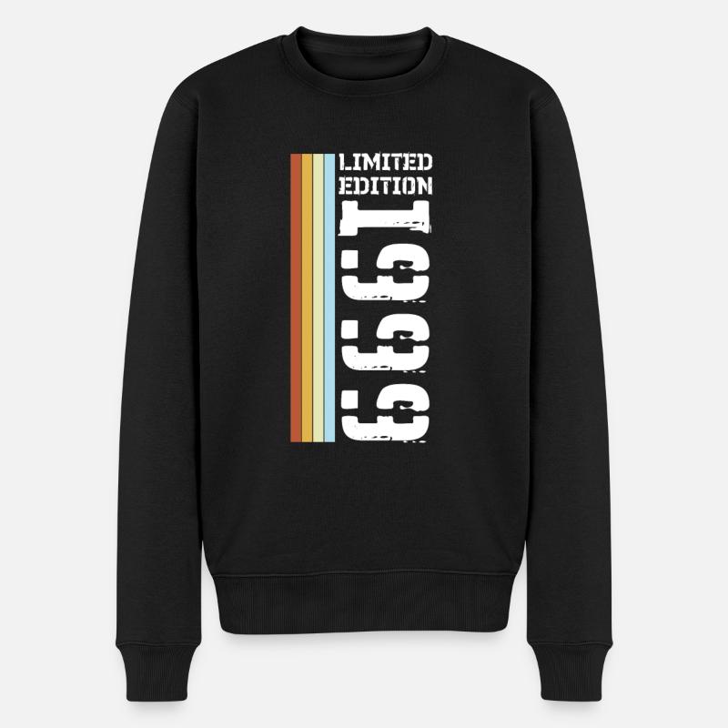 Limited Edition Retro 1999 - Männer Premium Bio Pullover - Schwarz