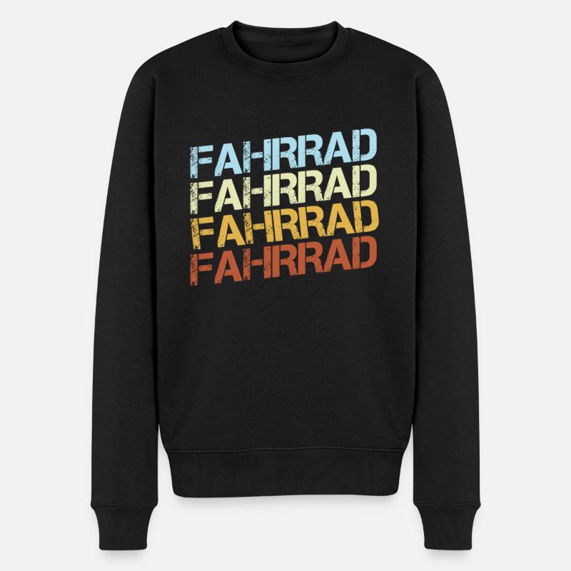 Fahrrad Retro - Männer Premium Bio Pullover - Schwarz