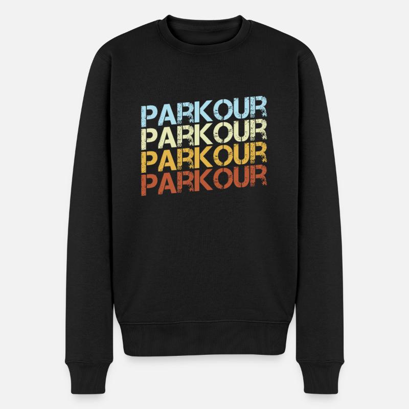 Parkour Rétro - Pull Premium bio Homme - noir