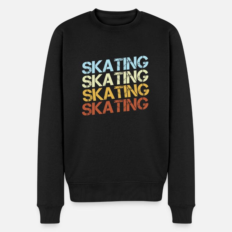 Patinage Rétro - Pull Premium bio Homme - noir