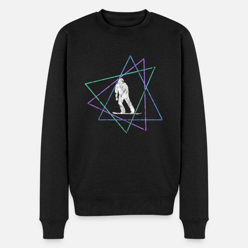 Snowboarding - Männer Premium Bio Pullover - Schwarz
