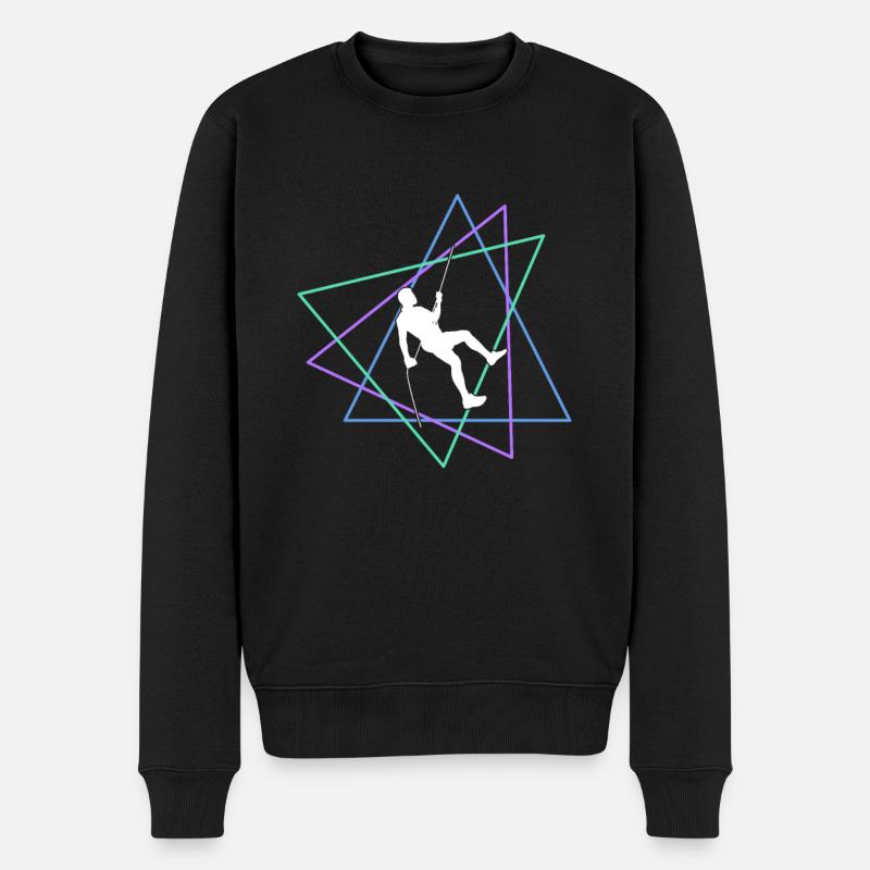 Klettern - Männer Premium Bio Pullover - Schwarz