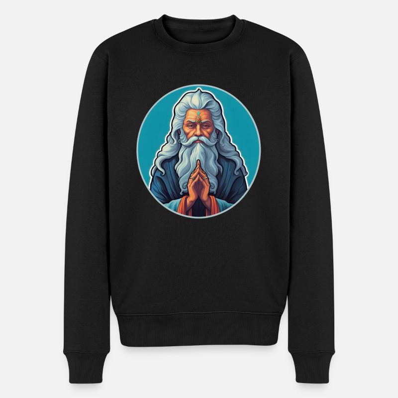 Guru Spiritualität Buddhismus - Männer Premium Bio Pullover - Schwarz