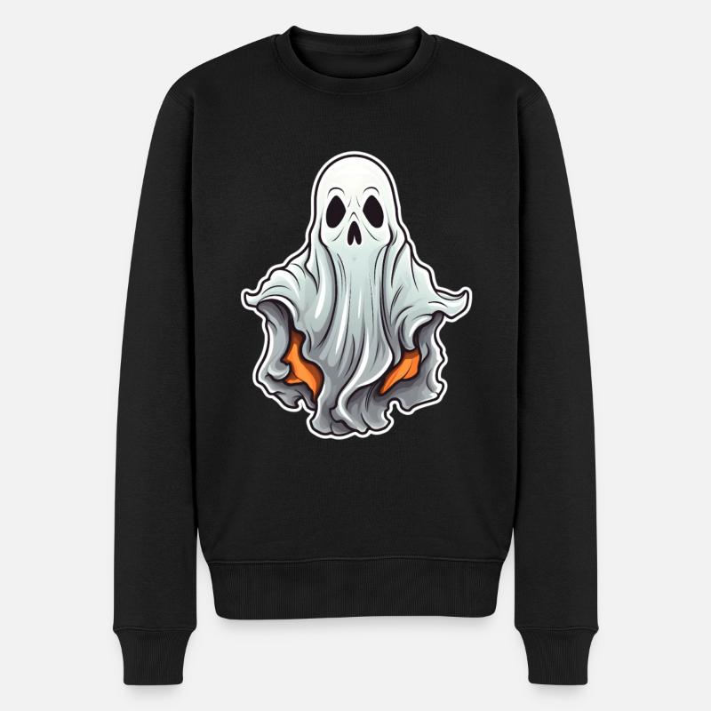 Bande dessinée fantôme d’Halloween - Pull Premium bio Homme - noir