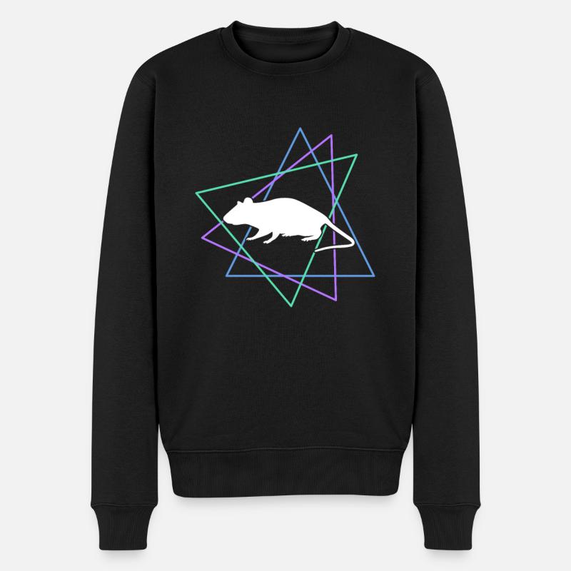 Maus - Männer Premium Bio Pullover - Schwarz