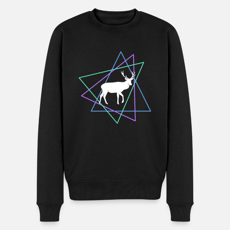Cerf - Pull Premium bio Homme - noir