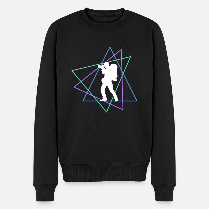Fotografie - Männer Premium Bio Pullover - Schwarz