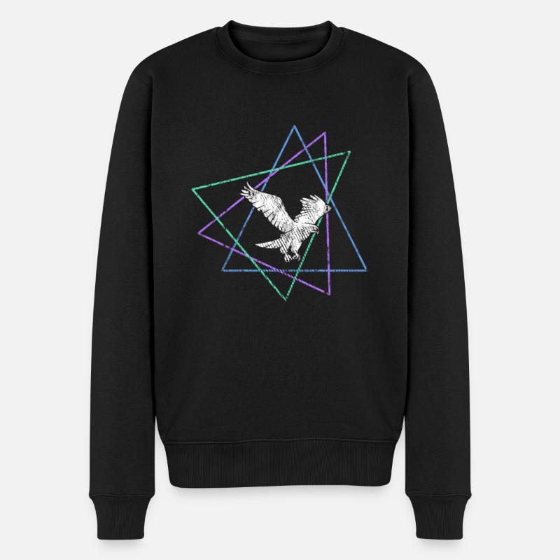 Adler - Männer Premium Bio Pullover - Schwarz