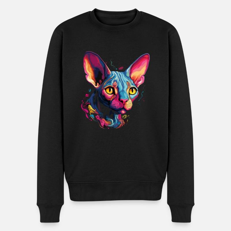 sphynx cat - Männer Premium Bio Pullover - Schwarz