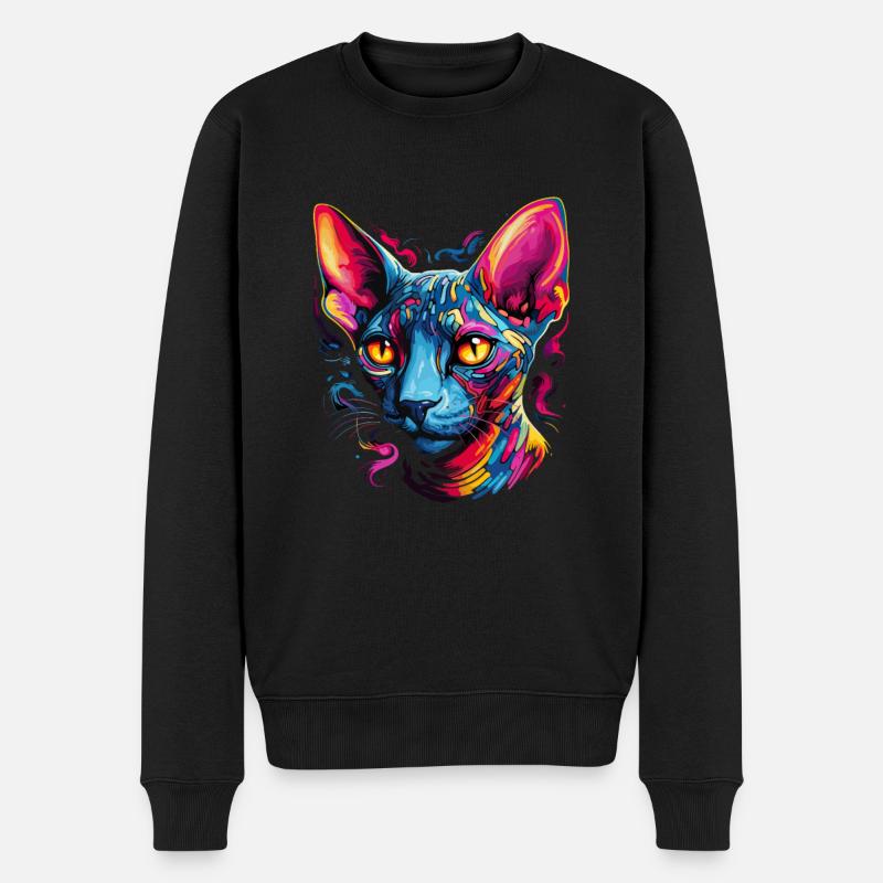 sphynx cat - Männer Premium Bio Pullover - Schwarz