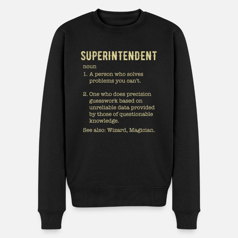 superintendent definition - Männer Premium Bio Pullover - Schwarz