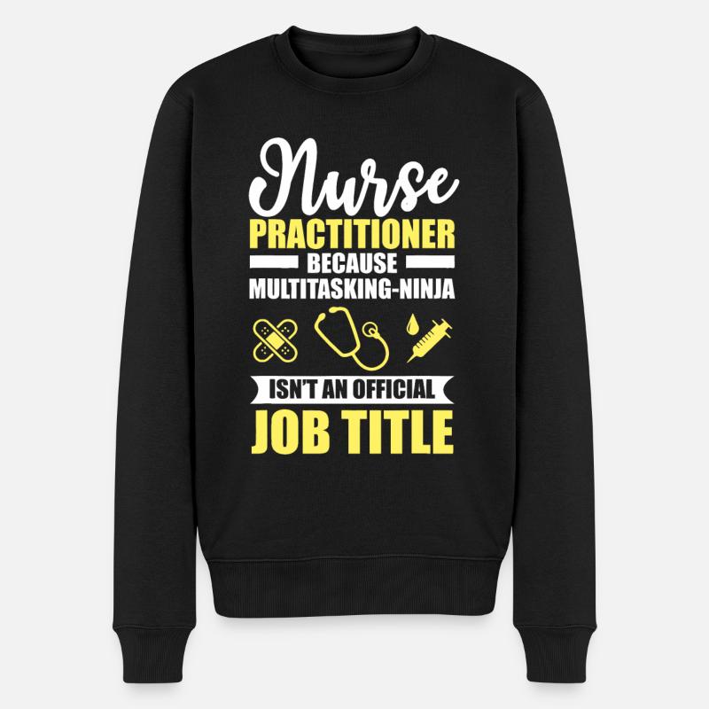 Krankenschwester Praktiker Multitasking-Ninja - Männer Premium Bio Pullover - Schwarz