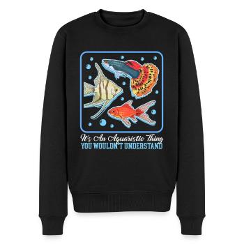 Aquarium Aquarianer Aquaristik Zierfisch Geschenk - Männer Premium Bio Pullover - Schwarz - Vorne - Nico (187cm)