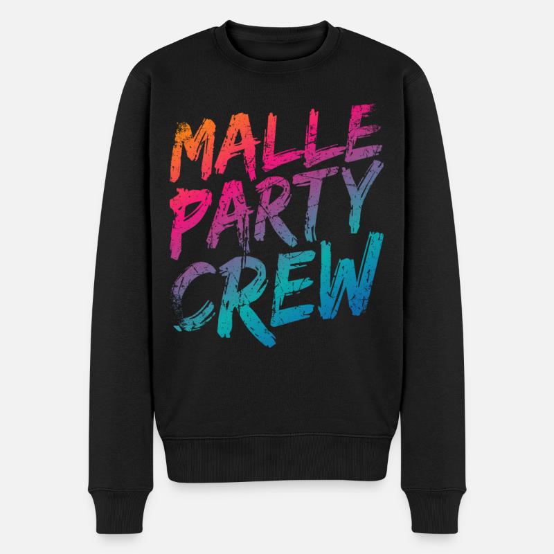 Malle Party Crew - Männer Premium Bio Pullover - Schwarz