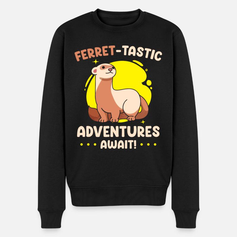 Frettchen Geschenk für Frettchen Besitzer - Männer Premium Bio Pullover - Schwarz