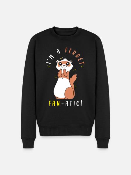 Frettchen Geschenk für Frettchen Besitzer - Männer Premium Bio Pullover - Schwarz