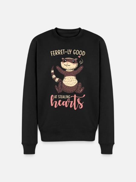 Frettchen Geschenk für Frettchen Besitzer - Männer Premium Bio Pullover - Schwarz