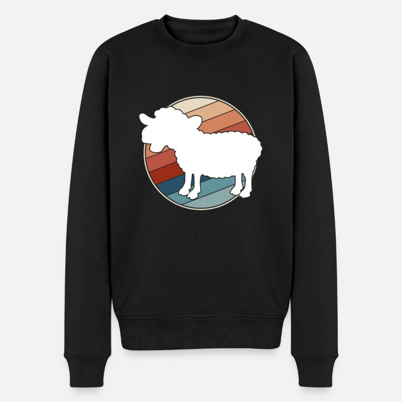 Mouton Rétro - Pull Premium bio Homme - noir