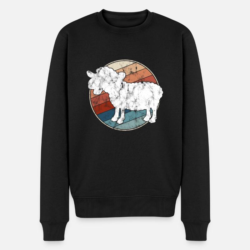 Mouton Rétro - Pull Premium bio Homme - noir