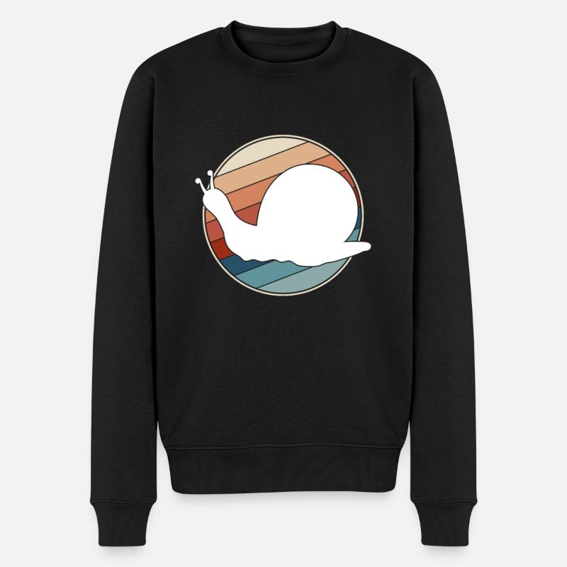 Escargot Rétro - Pull Premium bio Homme - noir
