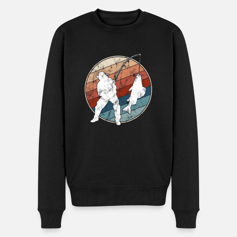 Pêche Rétro - Pull Premium bio Homme - noir
