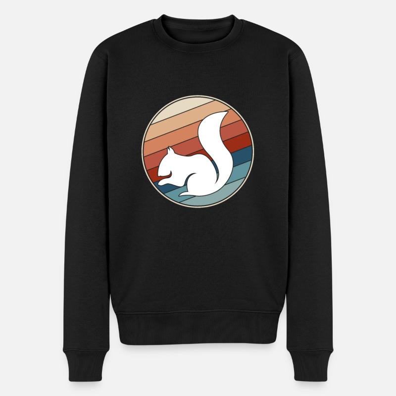 Écureuil Rétro - Pull Premium bio Homme - noir
