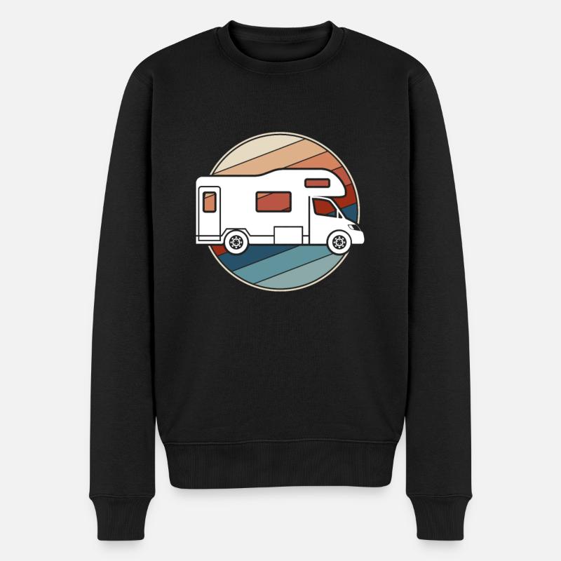 Camping Rétro - Pull Premium bio Homme - noir