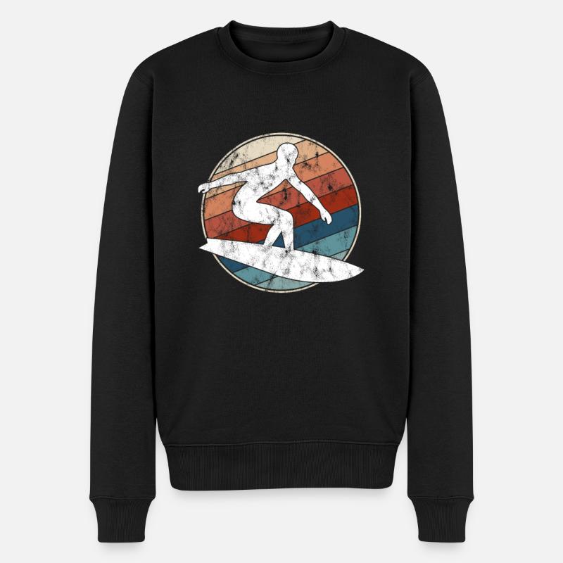 Surf Rétro - Pull Premium bio Homme - noir