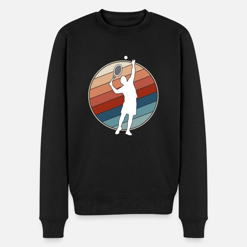 Tennis Rétro - Pull Premium bio Homme - noir